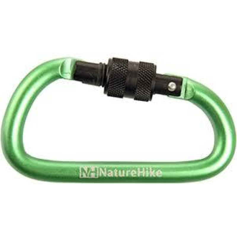 Карабін багатофункціональний з муфтою Naturehike D-type 80 мм NH15A008-D Green