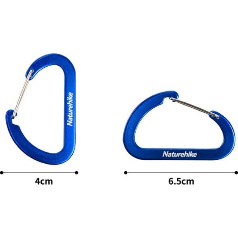 Карабін багатофункціональний 65 мм 2 pack Naturehike NH15A002-H Blue