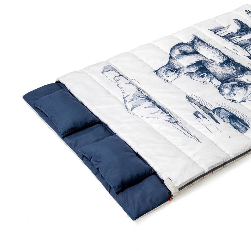 Спальний мішок Naturehike Double Sleeping Bag with Pillow "Polar bear" NH19S016-D