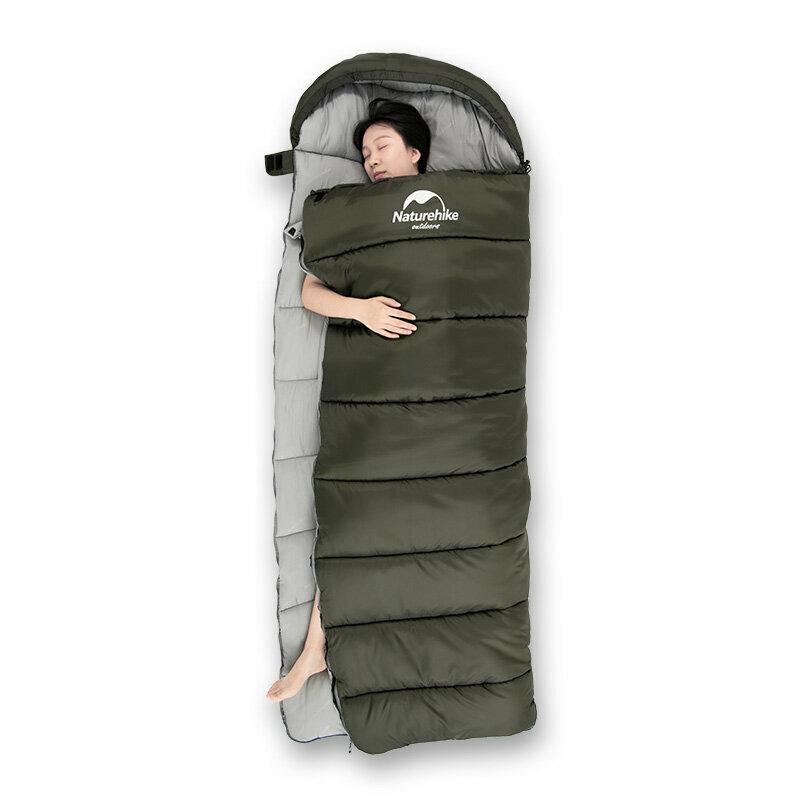 Спальний мішок з капюшоном Naturehike U350 220*75 NH20MSD07 Army Green