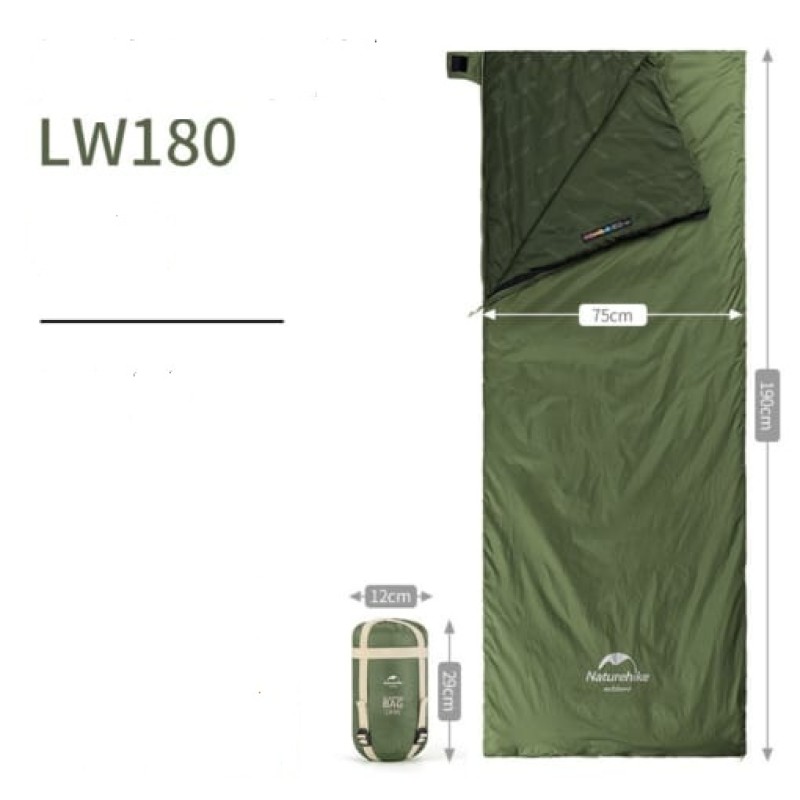 Спальний мішок Naturehike Ultra light LW 180 2021 NH21MSD09 М - Pine Green