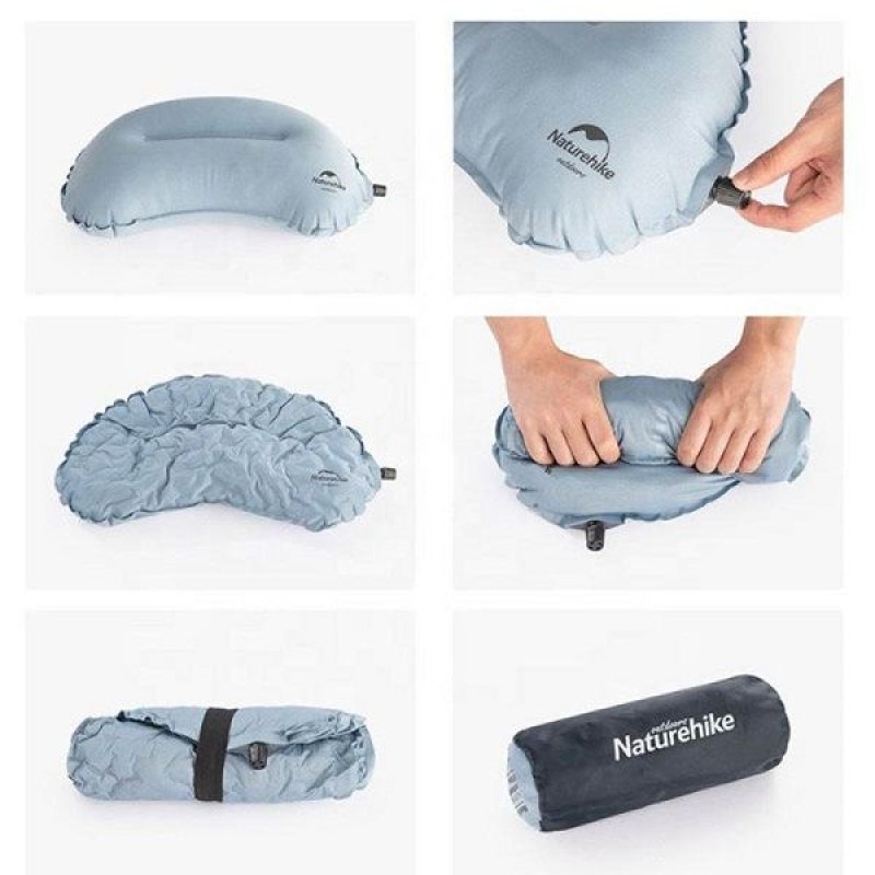 Самонадувна подушка Sponge Pillow New Naturehike NH20ZT006 blue