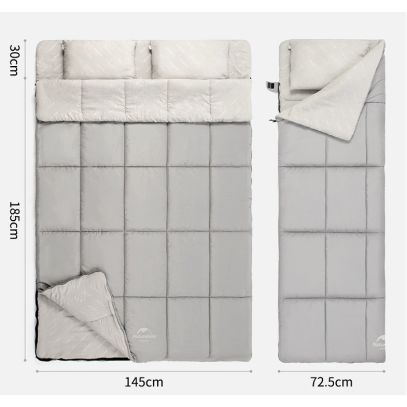 Спальний мішок Naturehike NH21MSD05 Double Sleeping Bag 2022 grayish brown