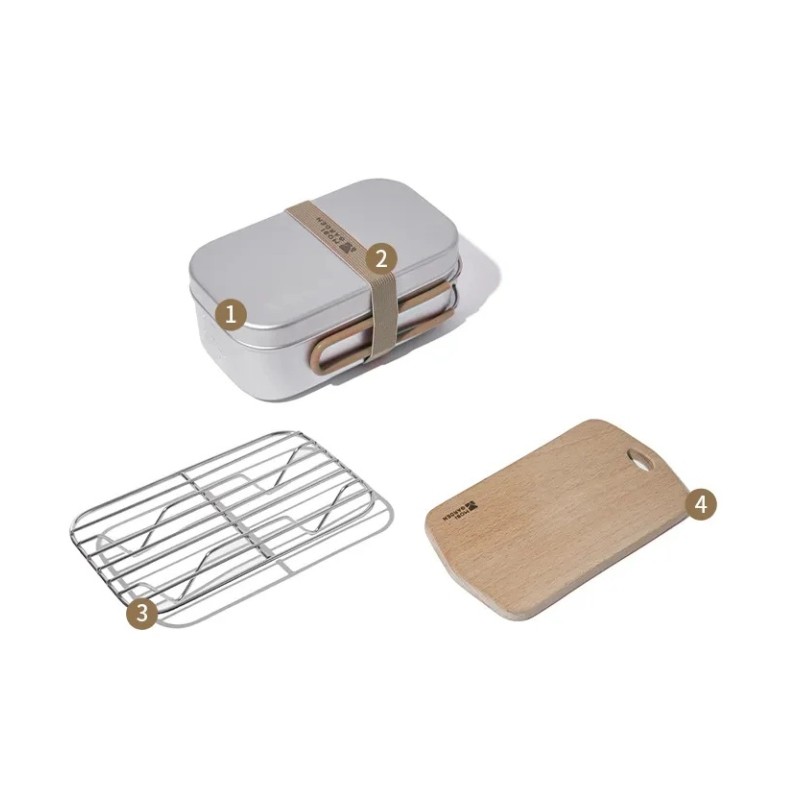 Ланчбокс Mobi Garden JY Alu 0.8л NX23666013 grey