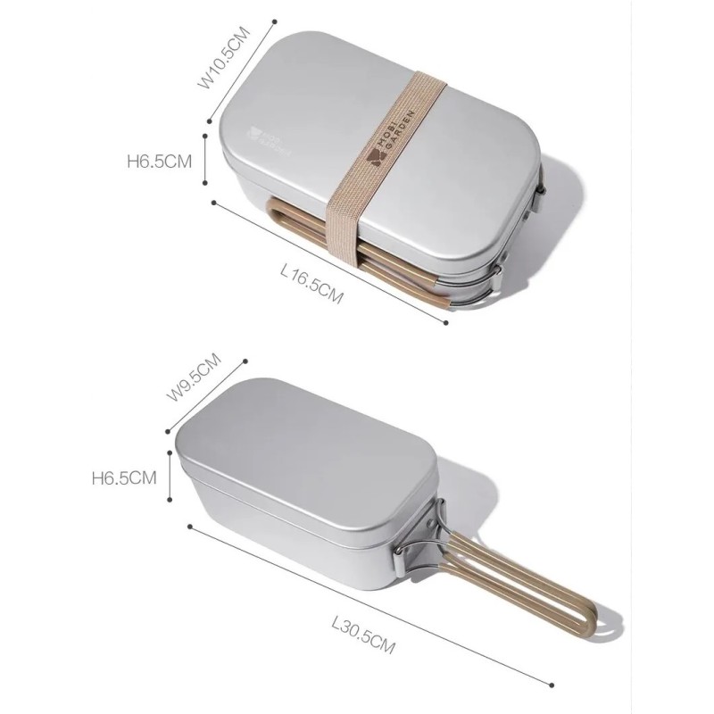 Ланчбокс Mobi Garden JY Alu 0.8л NX23666013 grey
