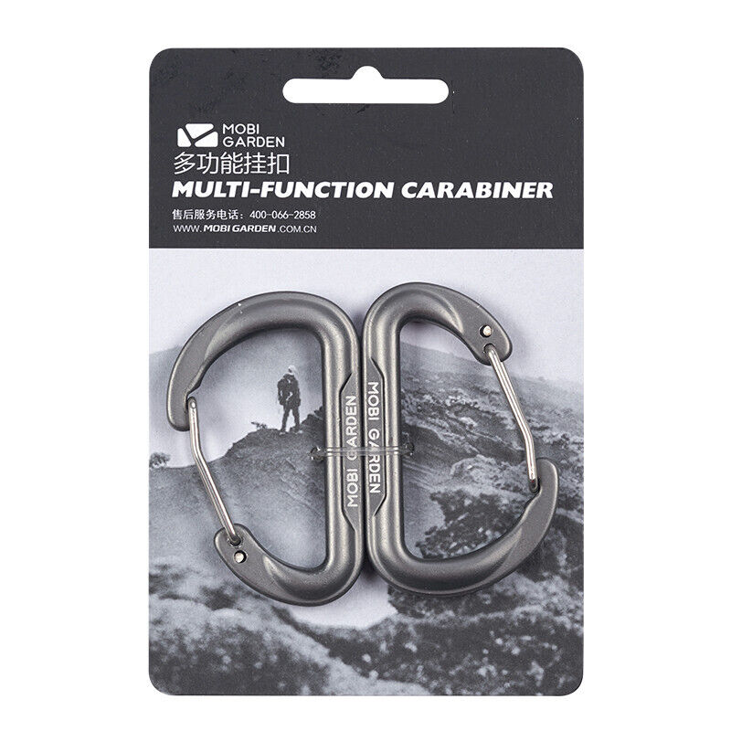 Карабін Mobi Garden Steel 60мм 2 шт NXLQI72001 grey
