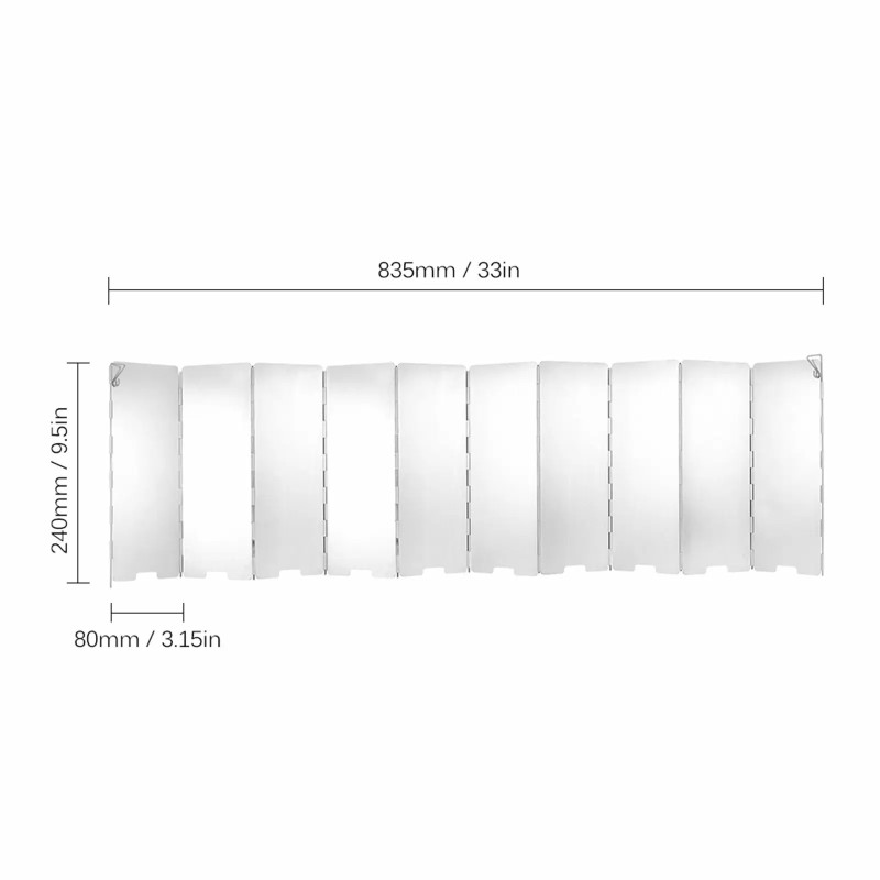Екран вітрозахисний для пальника Starcamp 240*840 HX-WD02 silver
