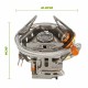 Пальник газовий Starcamp 6800W HX-CS11B silver
