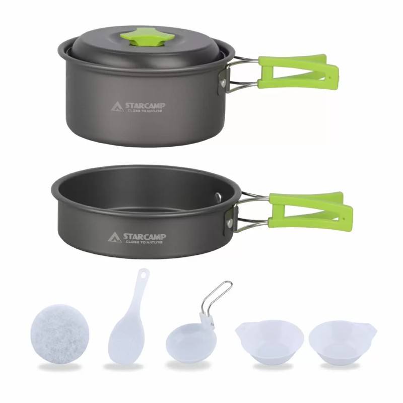 Набір посуду для кемпінгу Starcamp Cookware set 1-2 HX-CK02 black
