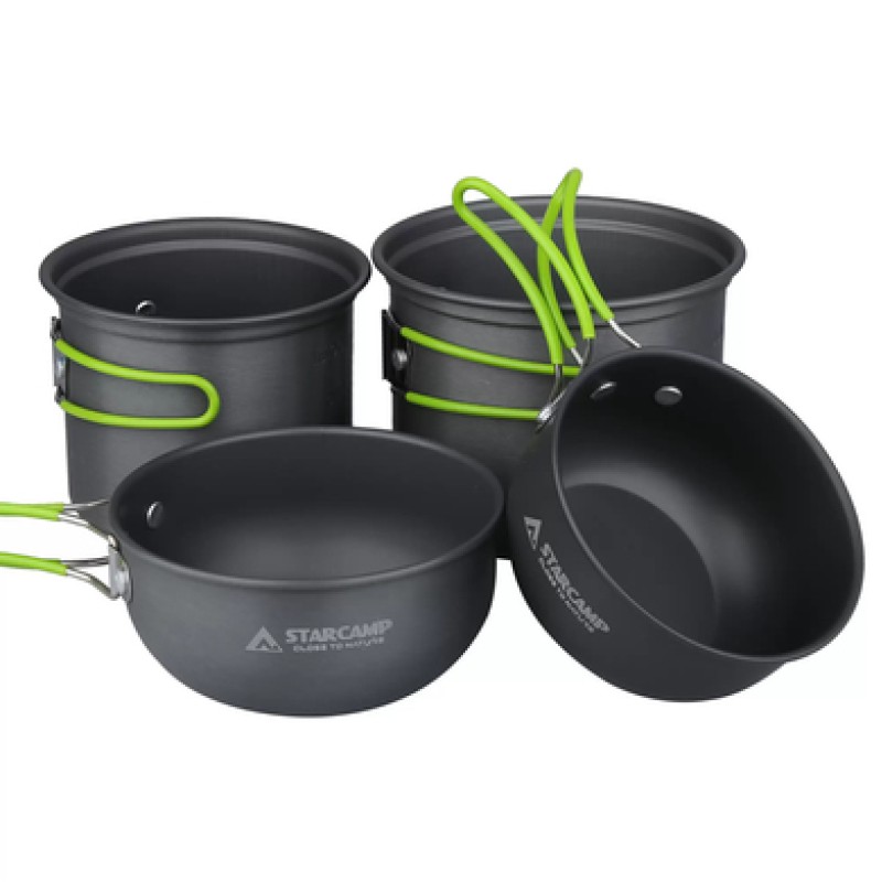 Набір посуду для кемпінгу Starcamp Cookware set 2-3 HX-CK03 black
