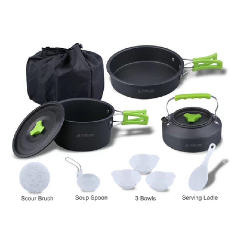 Набір посуду для кемпінгу Starcamp Cookware set 2-3 HX-CK05 black