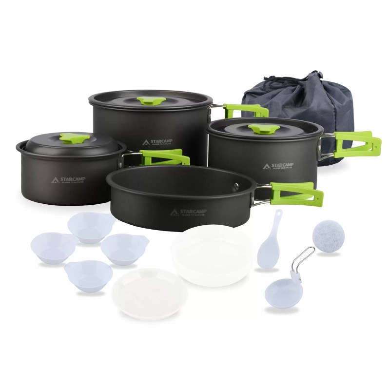 Набір посуду для кемпінгу Starcamp Cookware set 3-4 HX-CK07 black