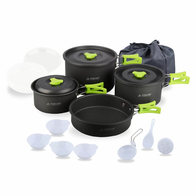 Набір посуду для кемпінгу Starcamp Cookware set 3-4 HX-CK07 black