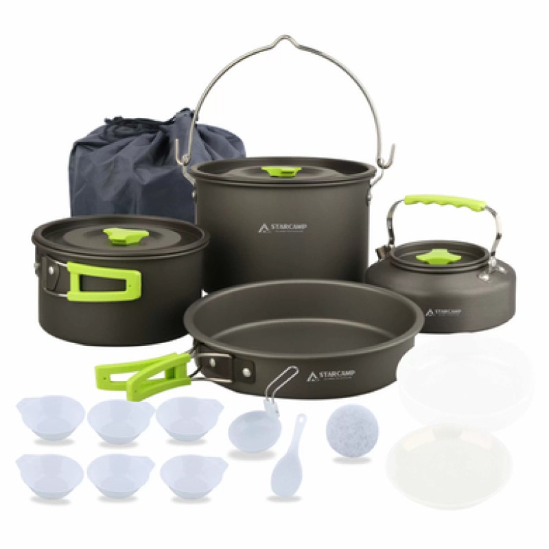 Набір посуду для кемпінгу Starcamp Cookware set 2-3 HX-CK08 black