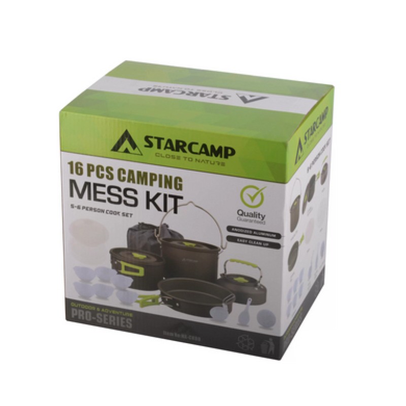 Набір посуду для кемпінгу Starcamp Cookware set 2-3 HX-CK08 black