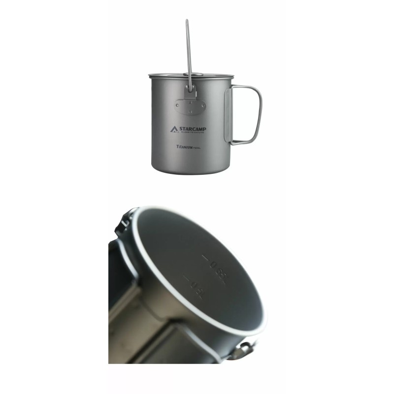 Кружка титанова Starcamp 750 мл HX-TK10 titanium