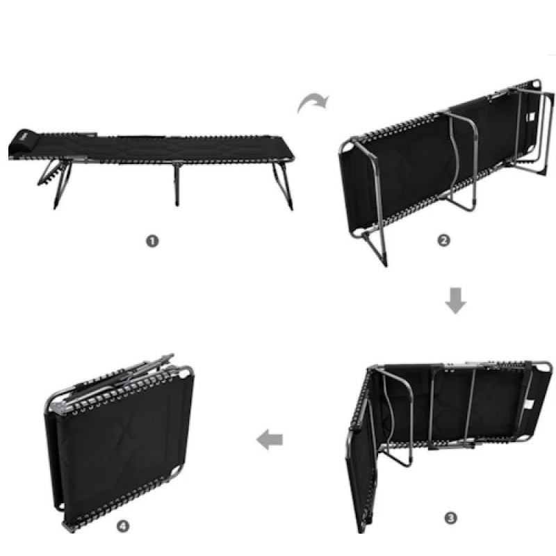 Ліжко розкладне KingCamp Bavaria KC2421 black