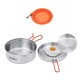 Набір посуду туристичного нержавіюча сталь KingCamp Set pro KA2210 silver