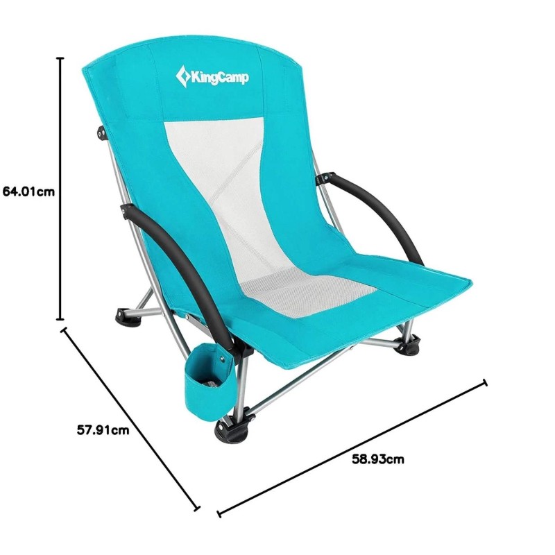Крісло складане KingCamp Beach KC3841 cyan