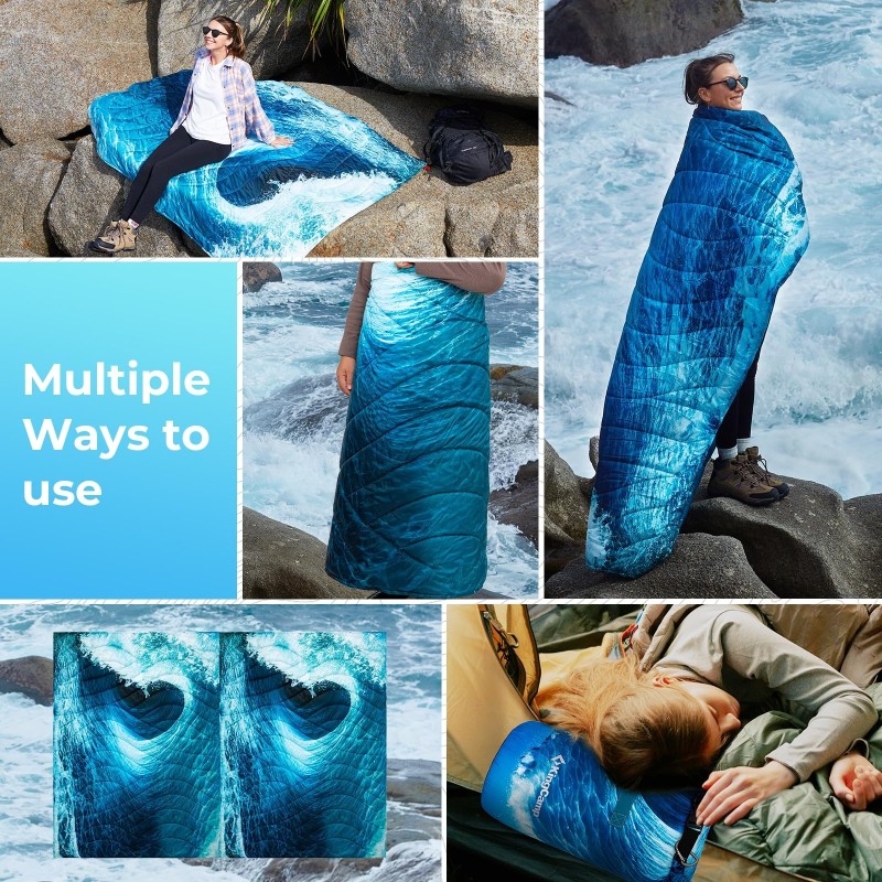 Ковдра туристична KingCamp Smart 150 XL KS2436 sea wave, Seawave
