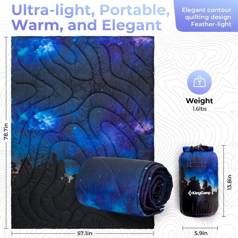 Ковдра туристична KingCamp Smart 150 XL KS2435 starry sky, Starrysky
