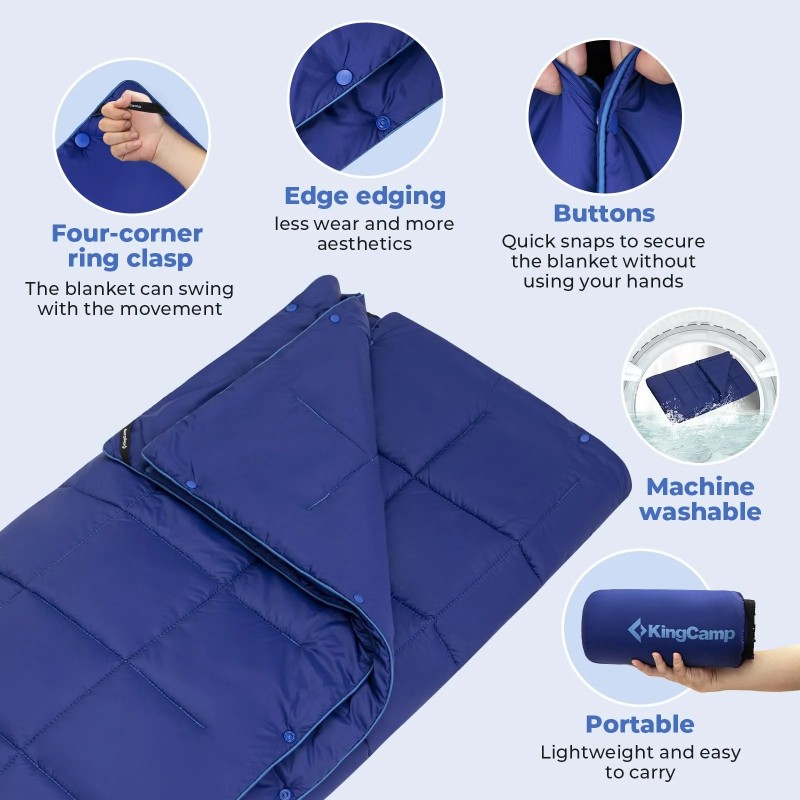 Ковдра туристична KingCamp Smart 150 KS2432 navy, Navy
