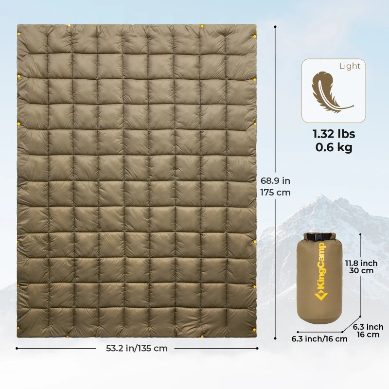 Ковдра туристична KingCamp Smart 150 KS2432 olive, Olive