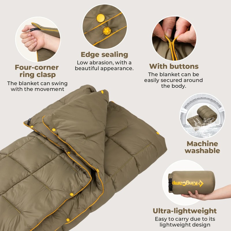 Ковдра туристична KingCamp Smart 150 KS2432 olive, Olive