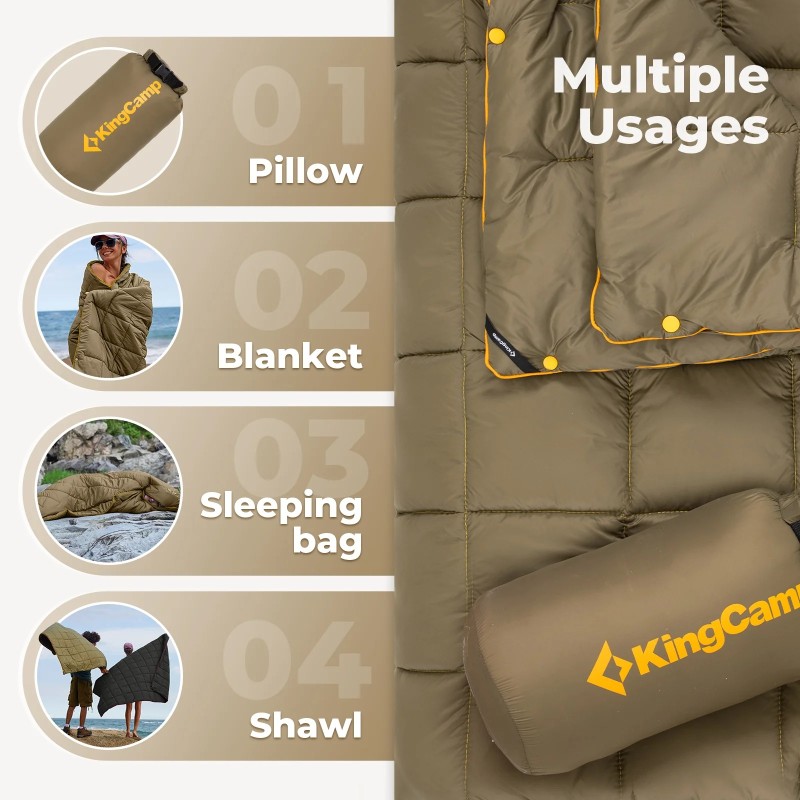 Ковдра туристична KingCamp Smart 150 KS2432 olive, Olive