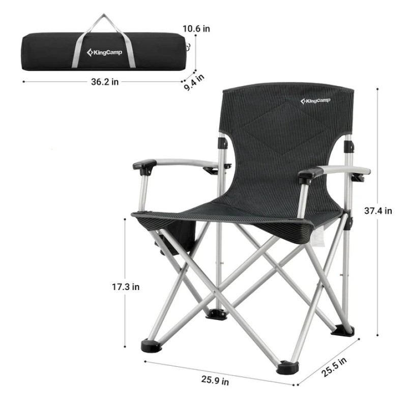 Крісло розкладне KingCamp Conifer black