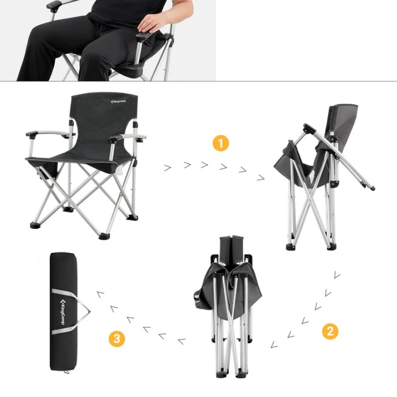 Крісло розкладне KingCamp Conifer black
