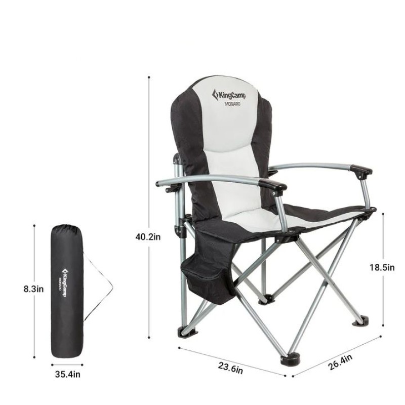 Крісло розкладне KingCamp Conifer black/grey