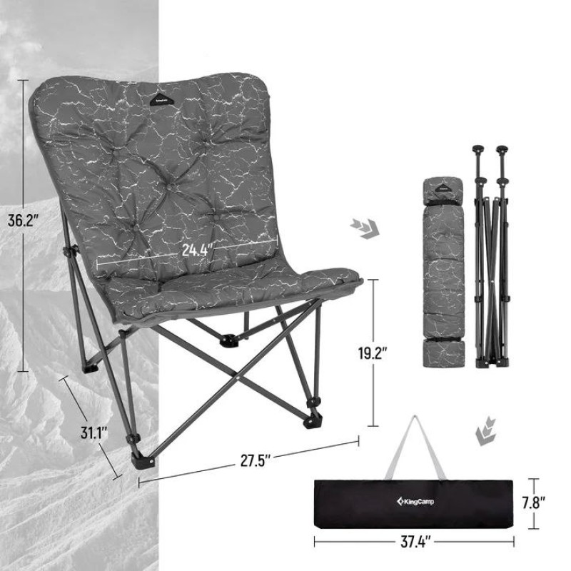 Крісло розкладне KingCamp Lemon grey