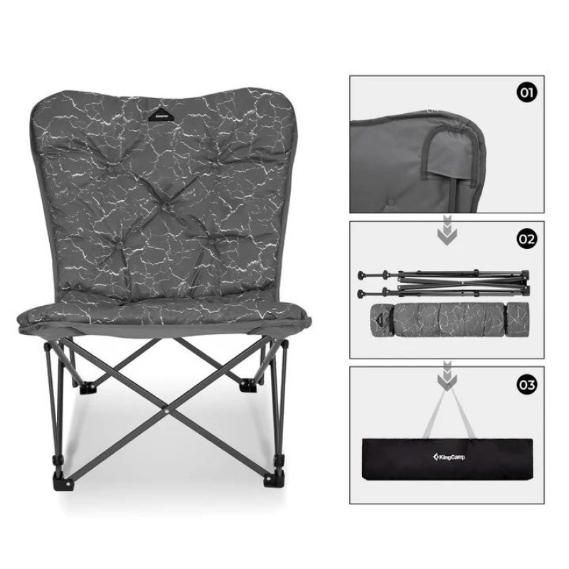 Крісло розкладне KingCamp Lemon grey