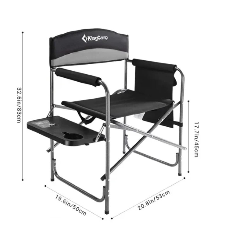 Стілець розкладний KingCamp ASH KC1904 black/blue