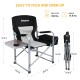 Стілець розкладний KingCamp Director Chair KC3977 black/medium grey