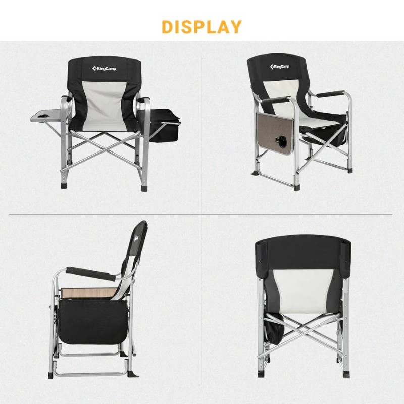 Стілець розкладний KingCamp Director Chair KC3977 black/medium grey