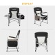 Стілець розкладний KingCamp Director Chair KC3977 black/medium grey