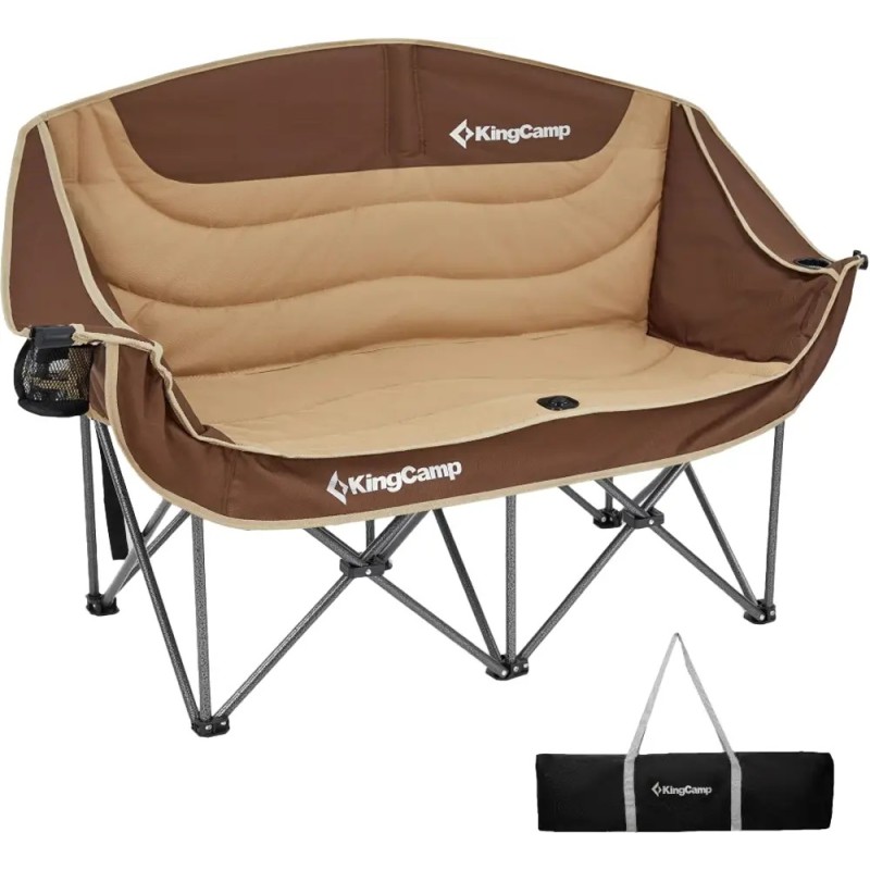 Крісло розкладане KingCamp Canna C20 Plus KC2509 khaki/coffee