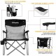 Стілець розкладний KingCamp Comfort KC1914 black/medium grey