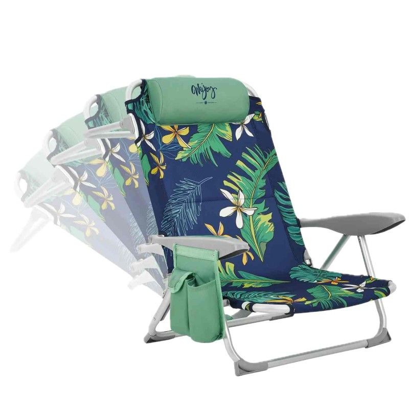 Пляжне крісло з регульованою спинкою Wejoy WF1905 rainforest blue
