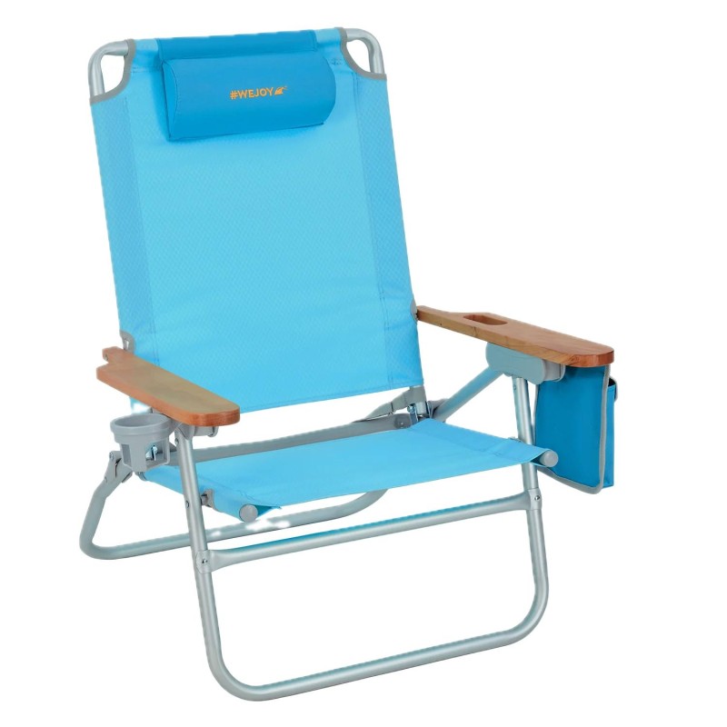 Пляжний стілець з регульованою спинкою Wejoy L WF2207 blue