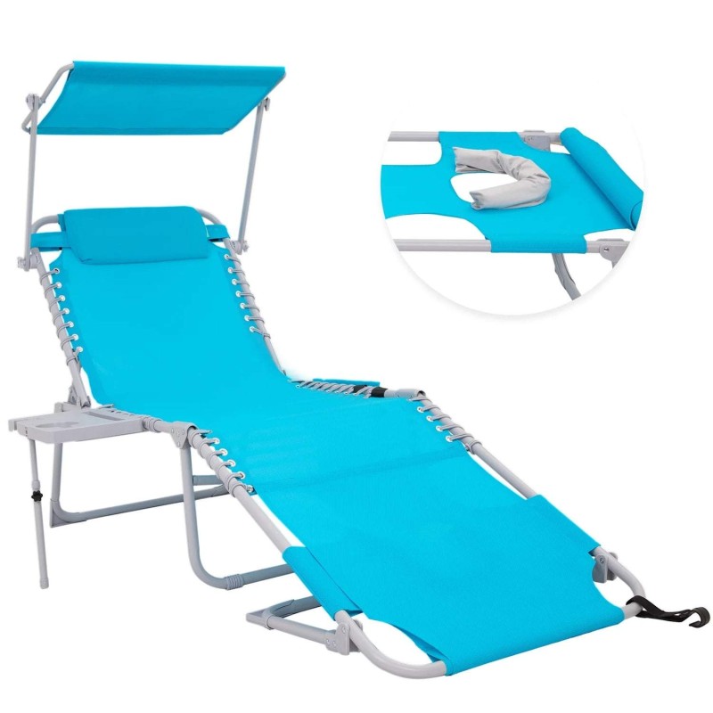 Шезлонг з навісом Wejoy WF2431 blue