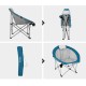 Крісло розкладне з підголівником Wejoy MOON XL WF2203 cyan/grey