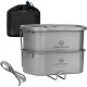 Набір туристичного посуду Cook “n” Escape Titanium Canteen Mesh Kit CA2117 grey